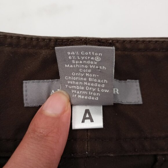 Ann Taylor Pants Size 10 Womens Brown Cotton-Blend - Picture 3 of 11
